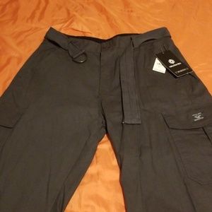 Grey men's cargo shorts